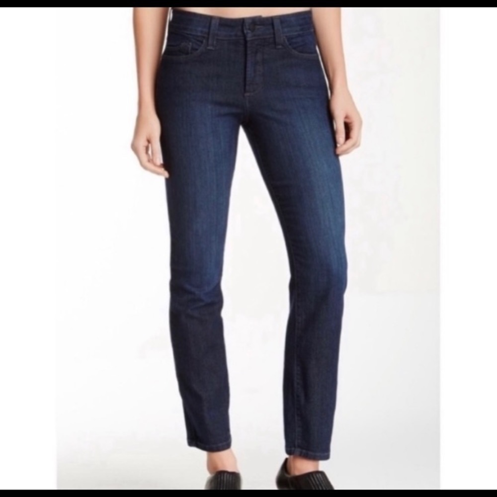 Nydj-Alisha High Ride Dark Wash Ankle Jeans